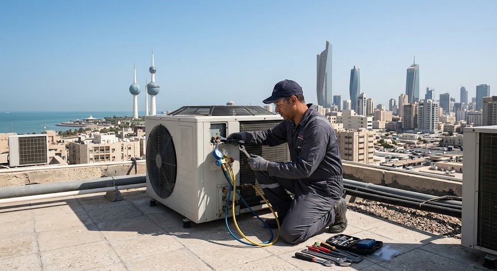 صيانة وإصلاح أجهزة التبريد ضمن خدمات تصليح تكييف القصور بالكويت